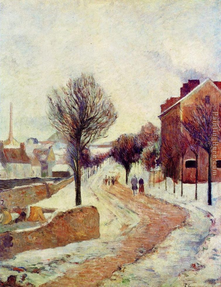 Suburb Under Snow painting - Paul Gauguin Suburb Under Snow art painting